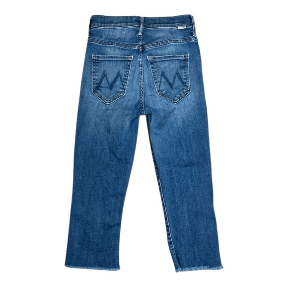 Mother The Stunner Knicker Fray Home Before Dawn Wash Denim Capri Jeans - Picture 6 of 11